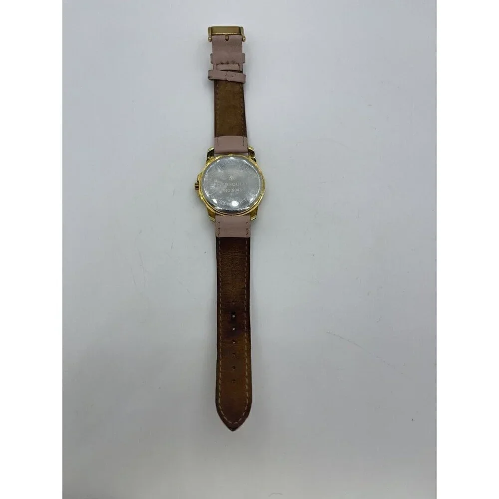 Bernoulli 9843 Faun Women's Fashion Pink Leather Band Gold Tone Watch Japan Movt